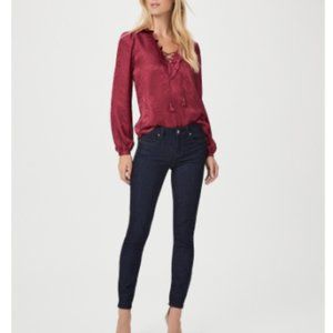 Paige women's jeans size 31 dark wash Verdugo ankle skinny low rise stretchy